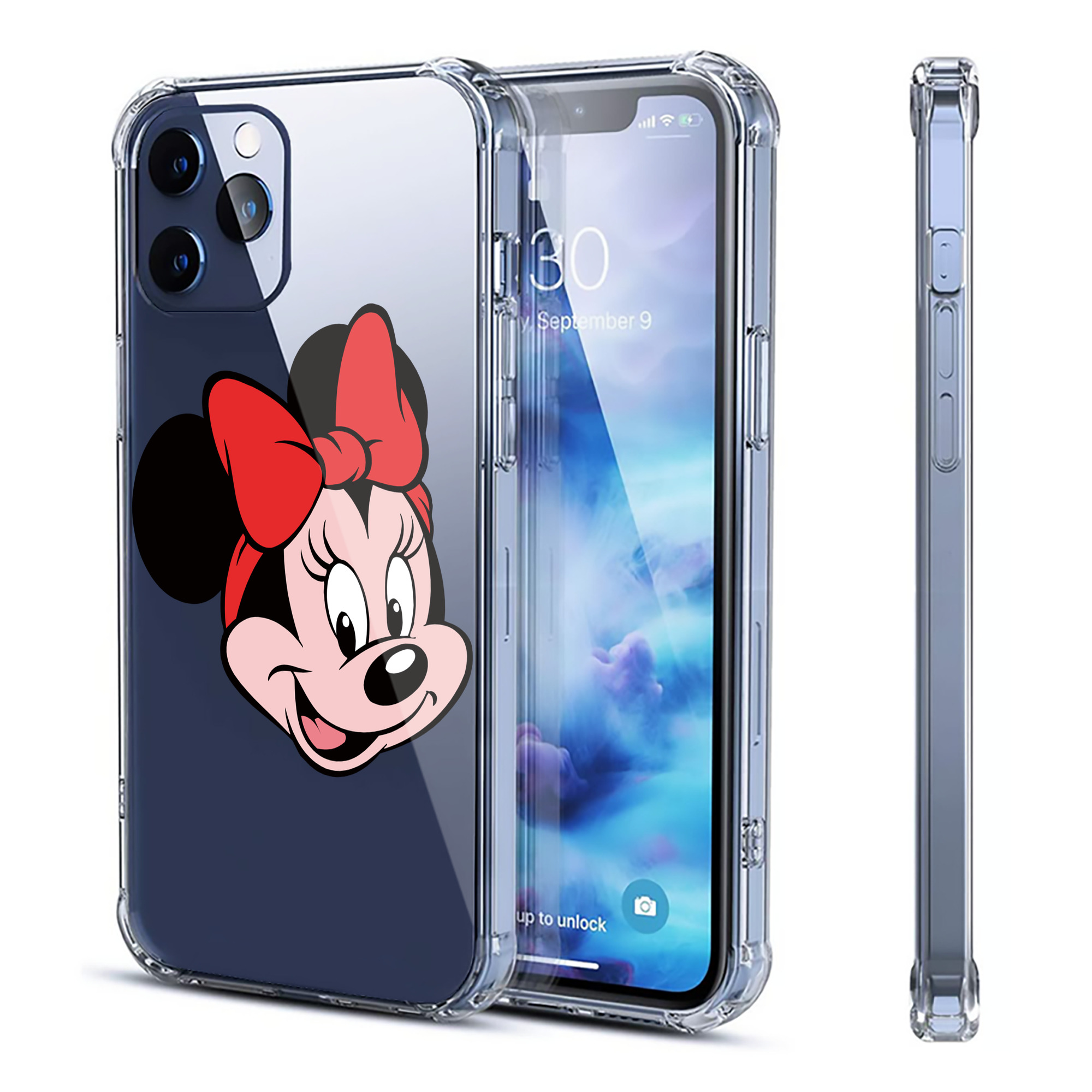 （画像用） ミッキーマウス Mickey Mouse 【iPhone 12シリーズ対応】透明スマホケース（クリアソフトケース）